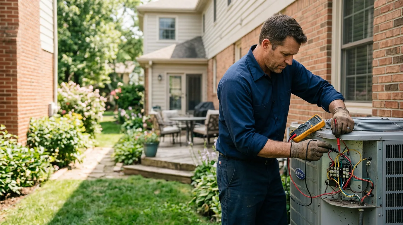 HVAC technician working near Lake Village, IN